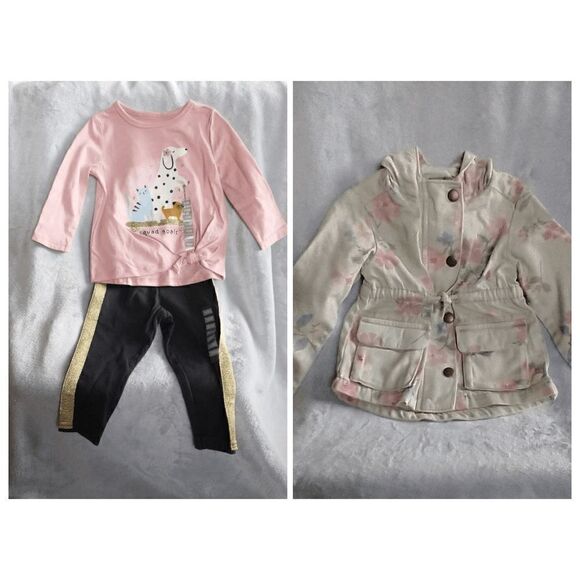 NWOT Oshkosh 12M Coat, Shirt and Leggings Set - Picture 1 of 14